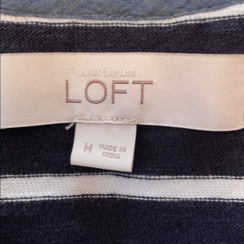 Loft Boatneck Lightweight Pullover Sweater- M - Picture 3 of 7